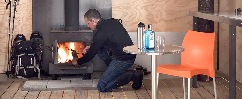 Open Hearth Wood Fireplace Installation in Drummondville, QC